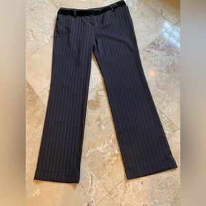 D&G Dolce & Gabanna Women’s Wool Pants Slacks 34/48 US 12 Gray & Red Striped